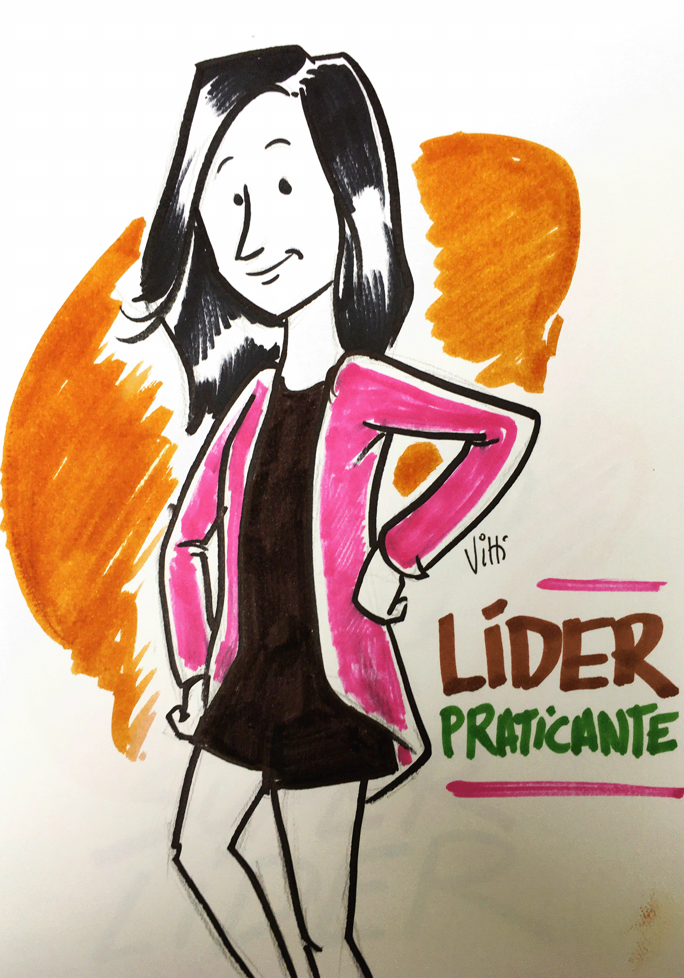 Character design  coaching Event hand drawing Liderança live Live Performance markers TRADITIONAL ART Treinamento