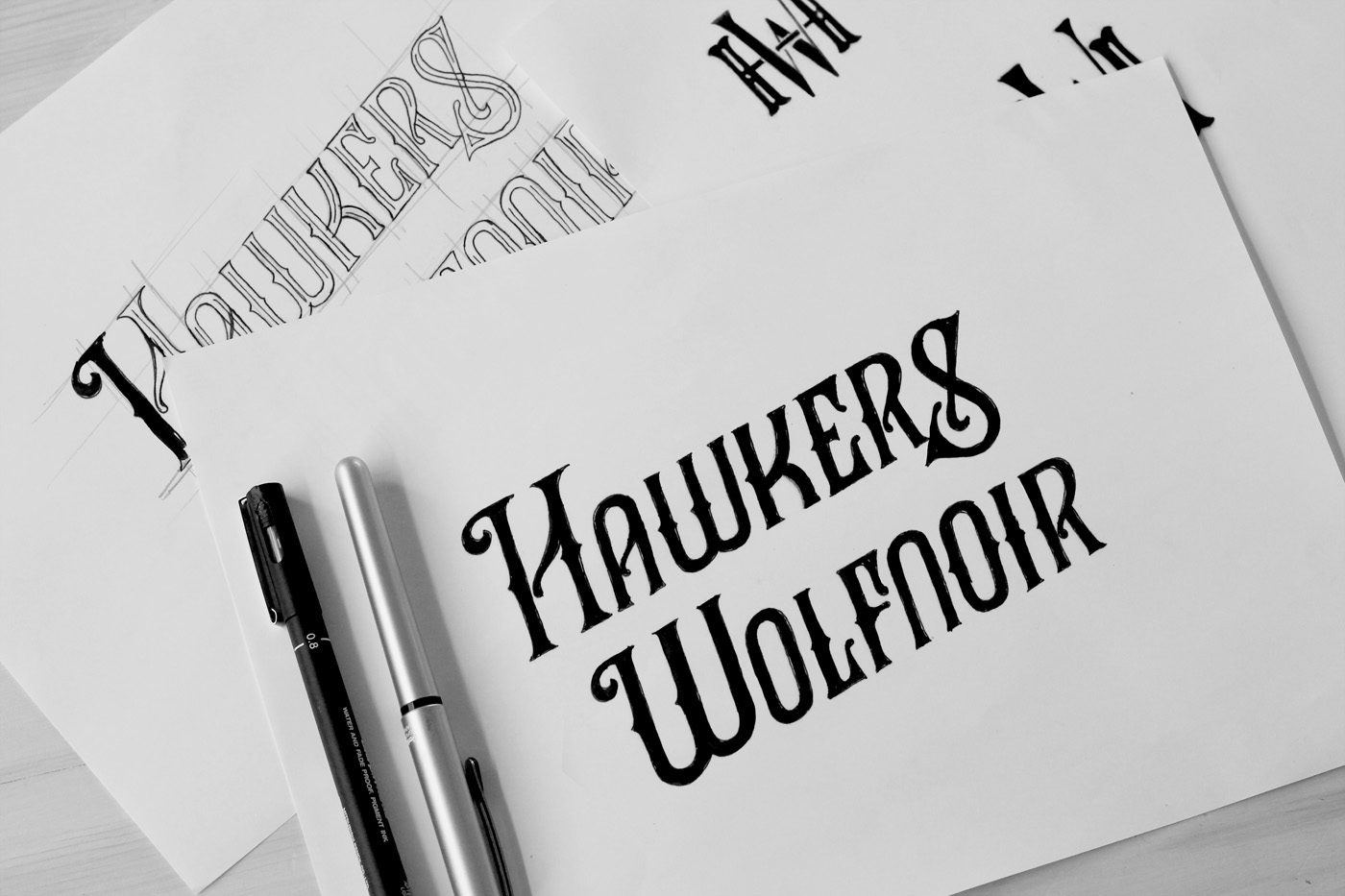 hawkers Wolfnoir David Sanden Roice183 Rock Roice rois box Sunglasses logo lettering engraved copper debossed UVI printing uv printing