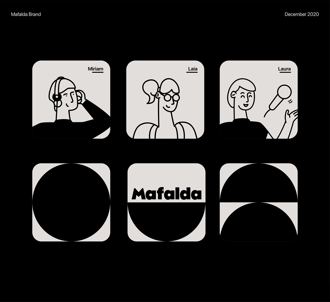 brand color geometry identity logo Logotype mafalda podcast Radio