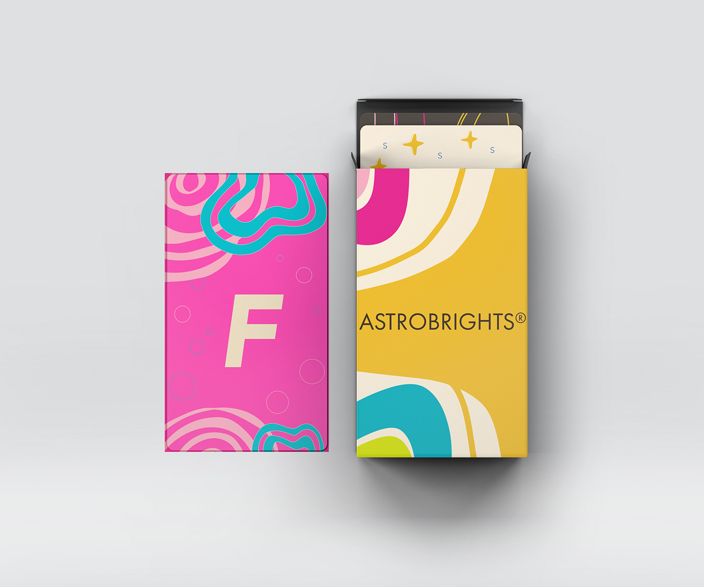 Advertising  Astrobrights Paper branding  deck of cards graphic design  information design marketing   neenah Neenah Paper paper