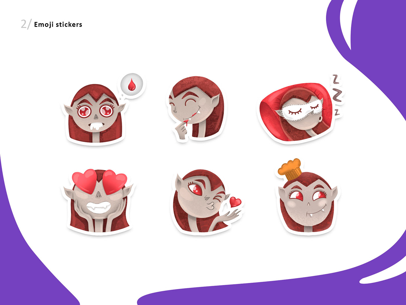 Character design  Food  red sticker pack stickers vampire Вампир еда стикеры эмоджи
