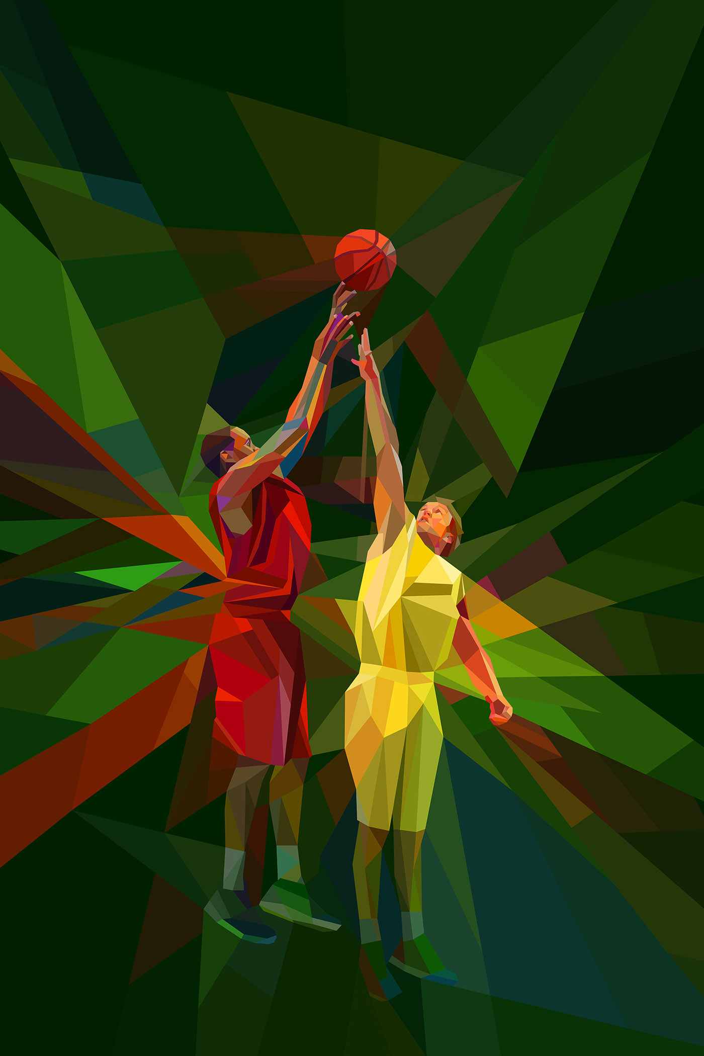 basketball neofuturism gestalt sport illustration Colourful  NBA Italy weelchair courage FUTURISM