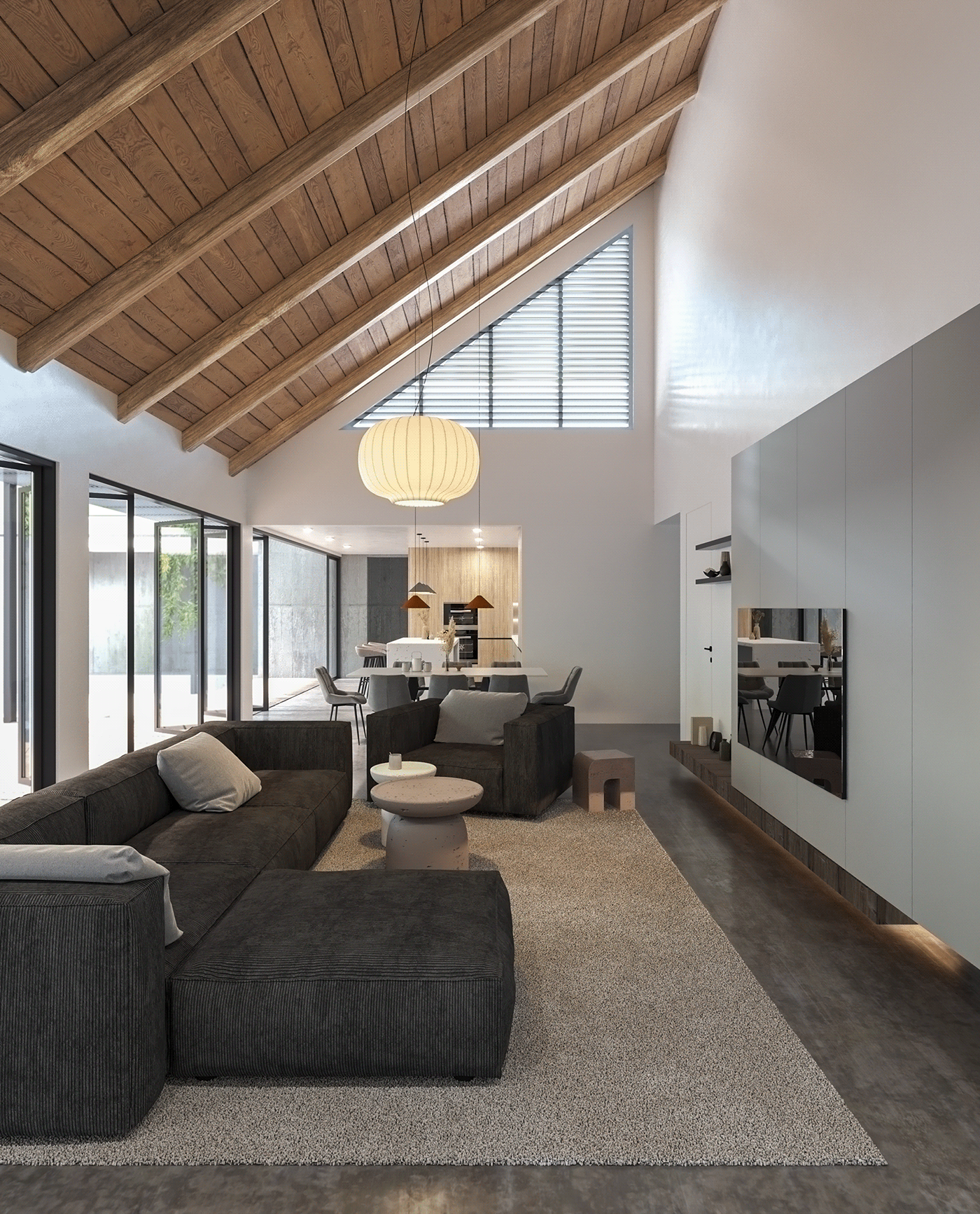 3D 3ds max architecture corona interior design  modern Render visualization