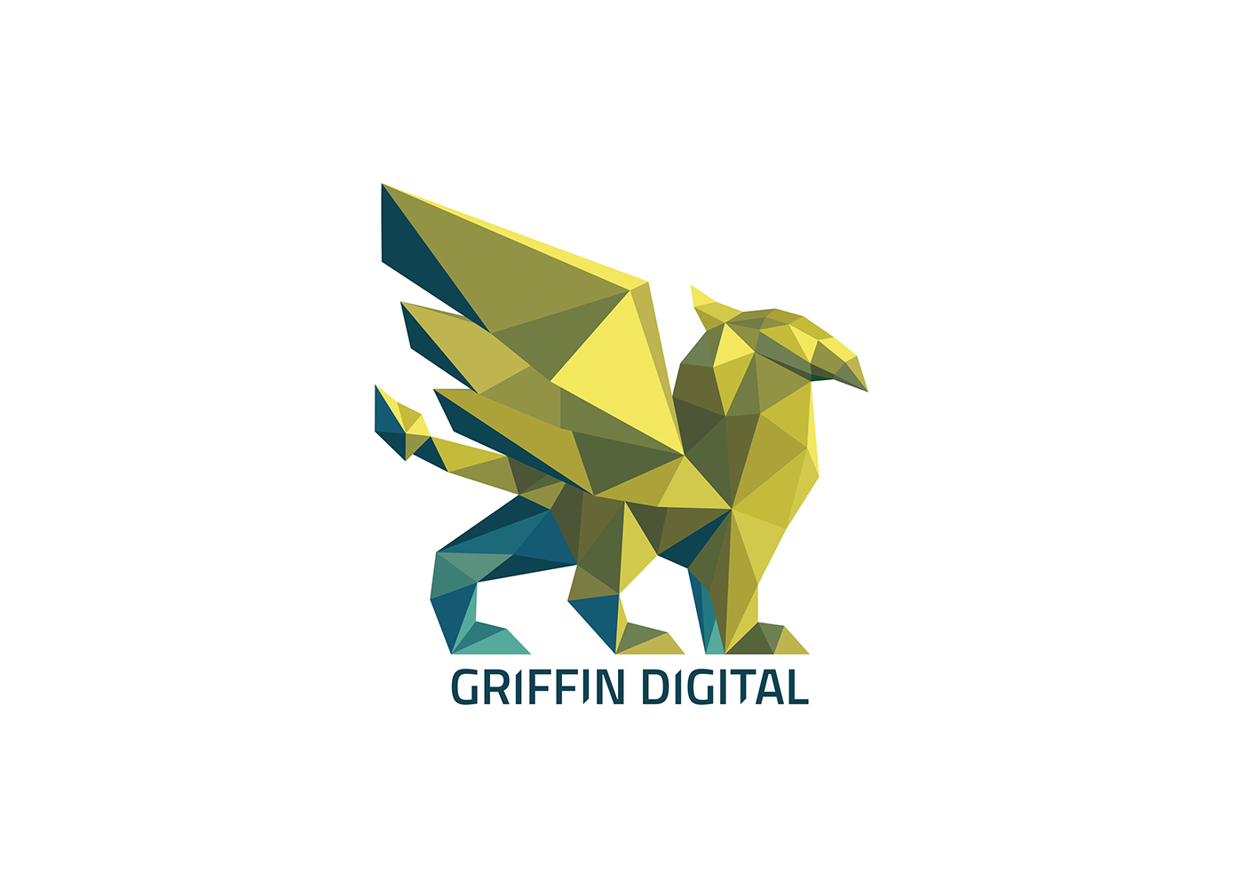 adobe illustrator branding  Griffin Logo Design Startup techindustry visual identity