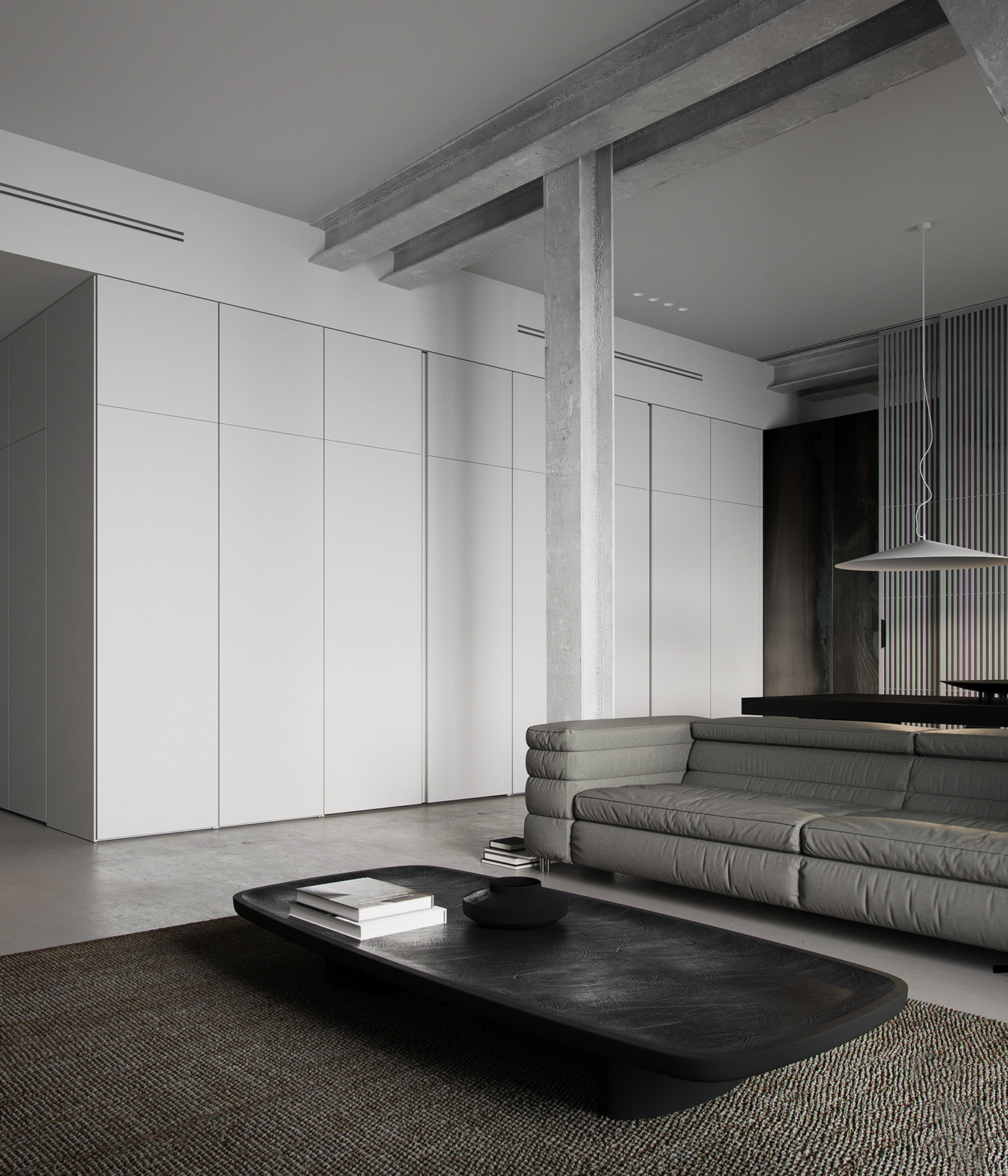 3ds max architecture concrete designer interior design  LOFT metal minimalist modern visualization