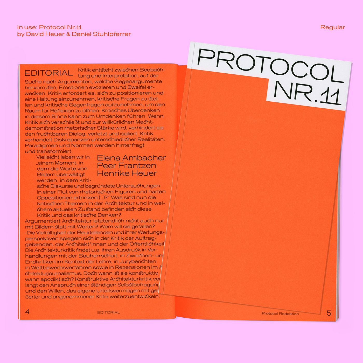 Kritik in use: Protocol Magazine Nr. 11 by David Heuer & Daniel Stuhlpfarrer