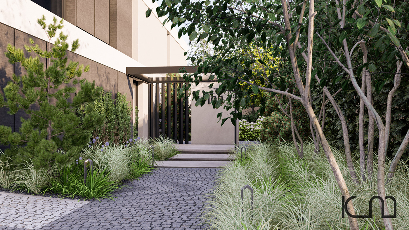 3D 3d modeling architectural design exterior garden Landscape Design Outdoor projekt ogrodu Render visualization