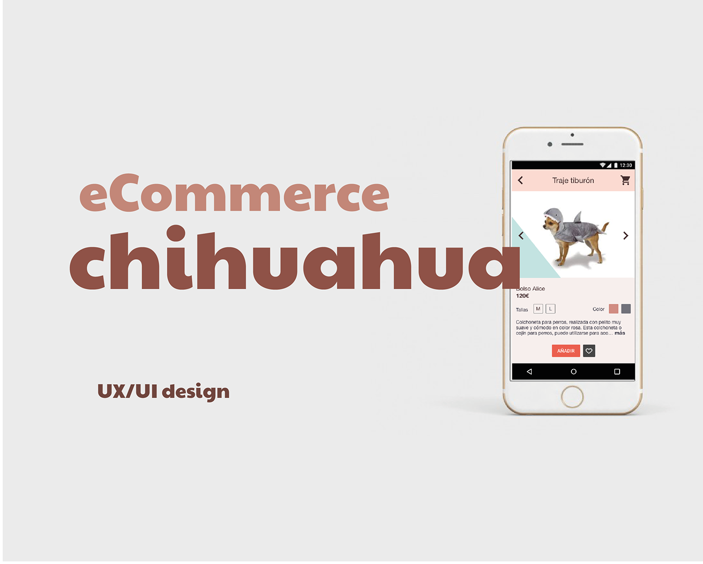 Ecommerce ux UI app chihuahua Pet