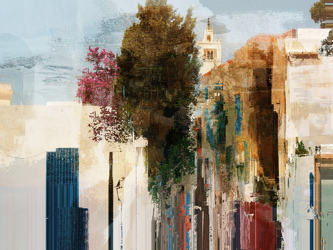nabeul Sidi Bou Said tunisia distortion pixel experimental Glitch collage filter effect