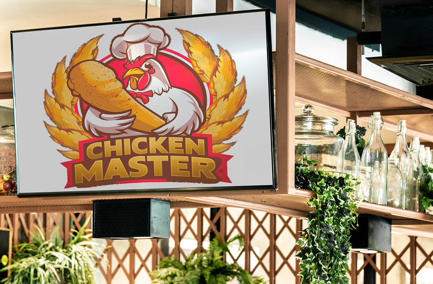 fried chiken chiken logo logos Fast food restaurant Food  design branding  fried chiken