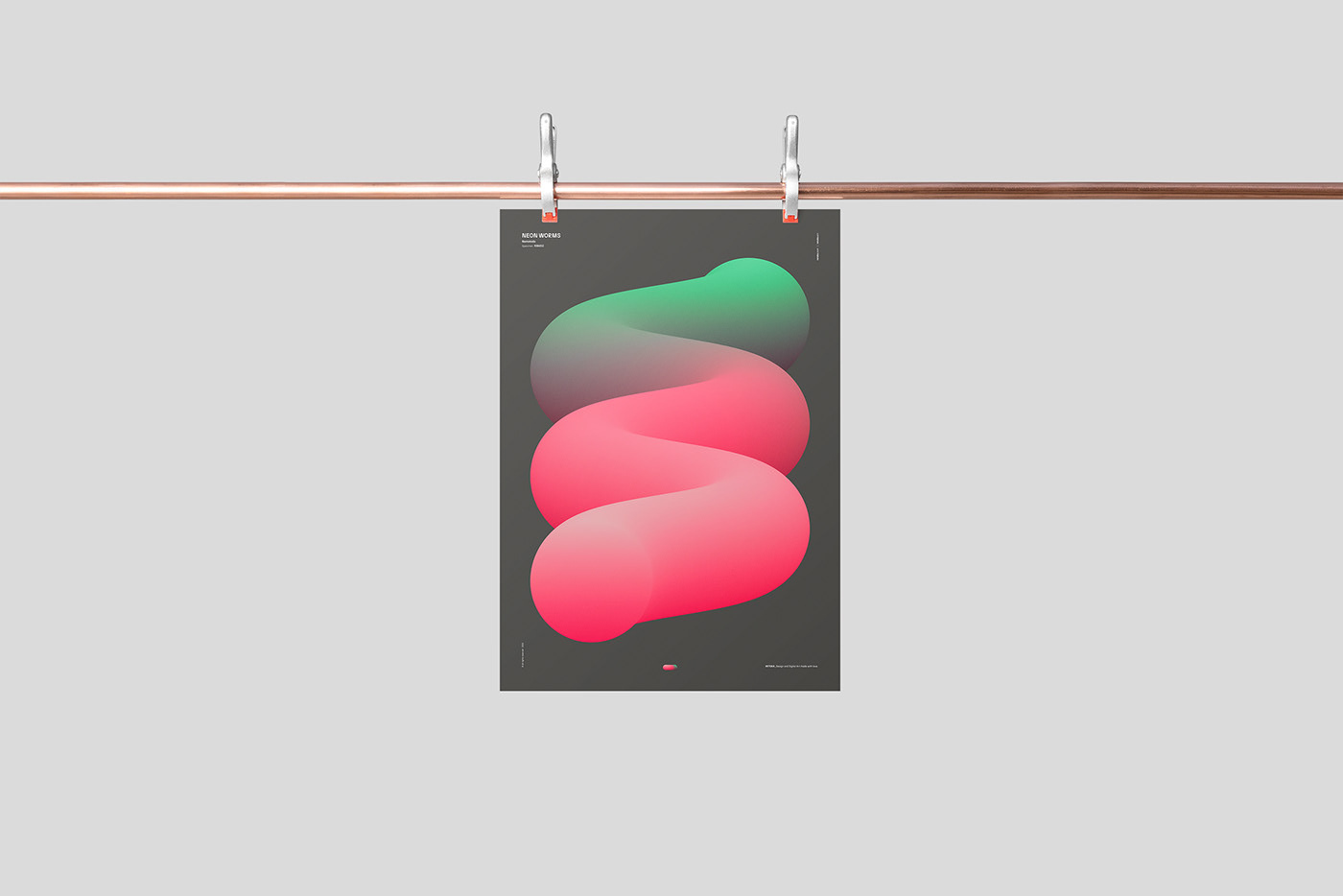 artwork Digital Art  gradient light neon science fiction shapes texture worm wallpaper