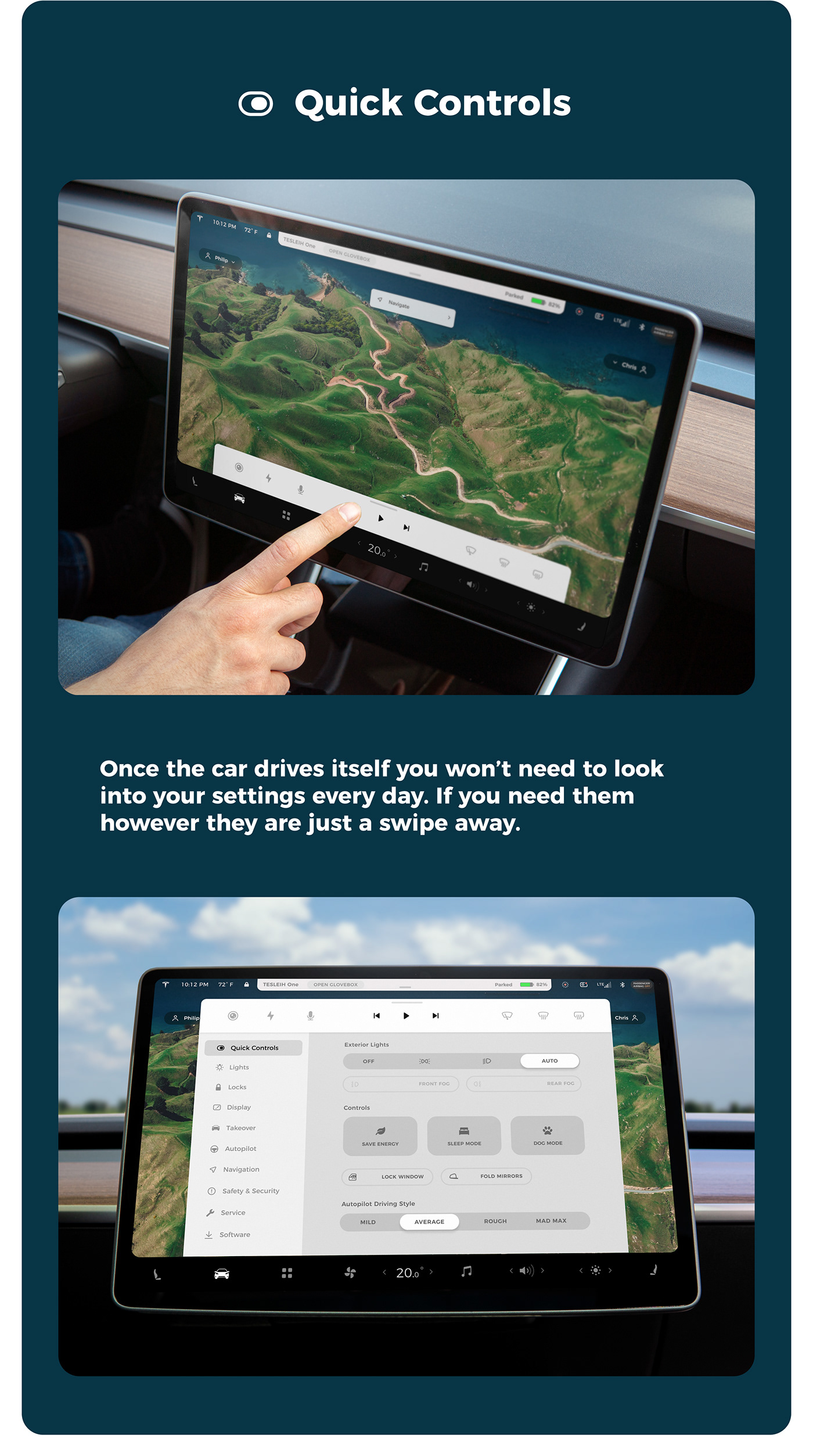 Autonomous Autonomy Display Driving ev Model 3 tesla free Mockup Elon Musk