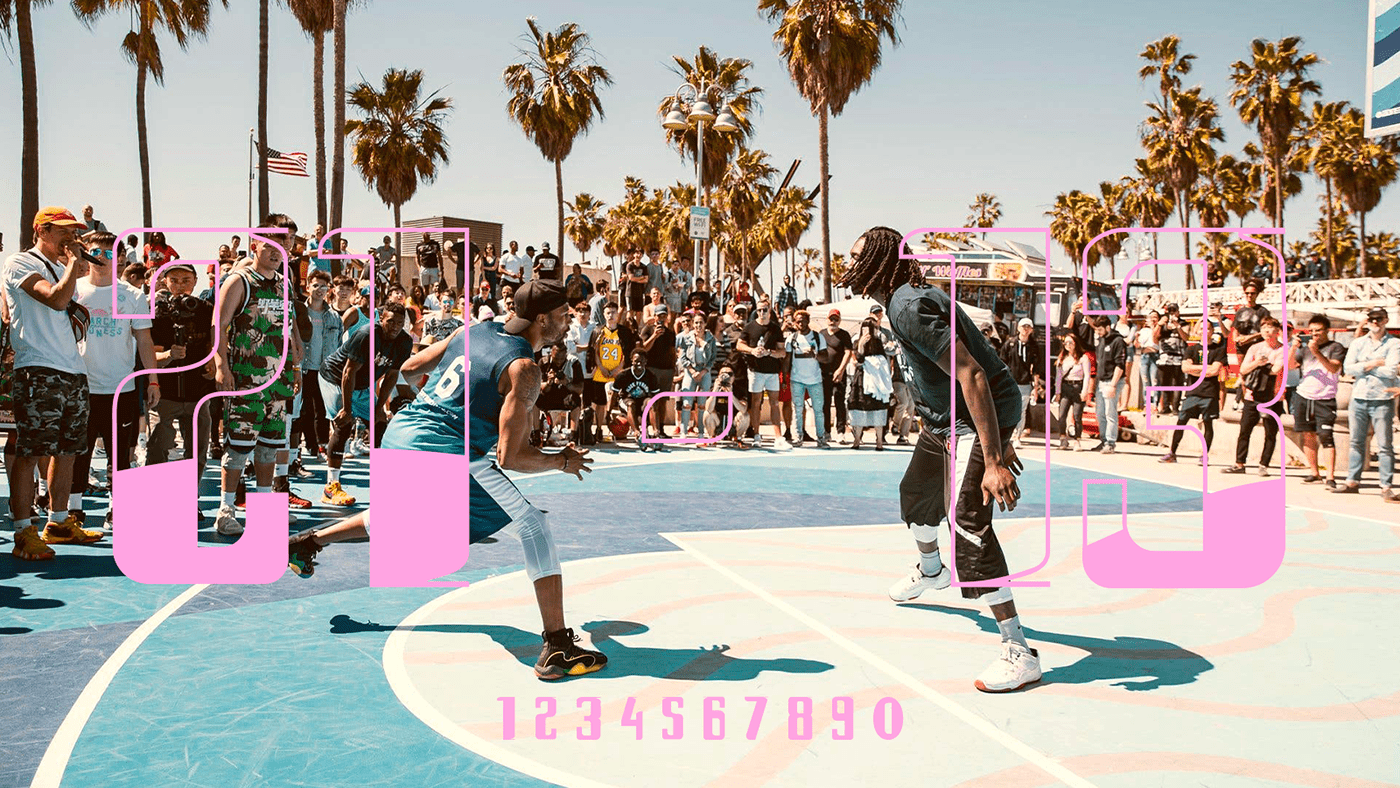 basketball beach California Lakers Los Angeles palm serif Typeface typography   Venice