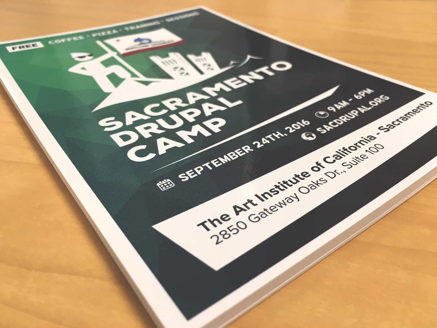flyer handout Drupal Camp sacramento graphic design 