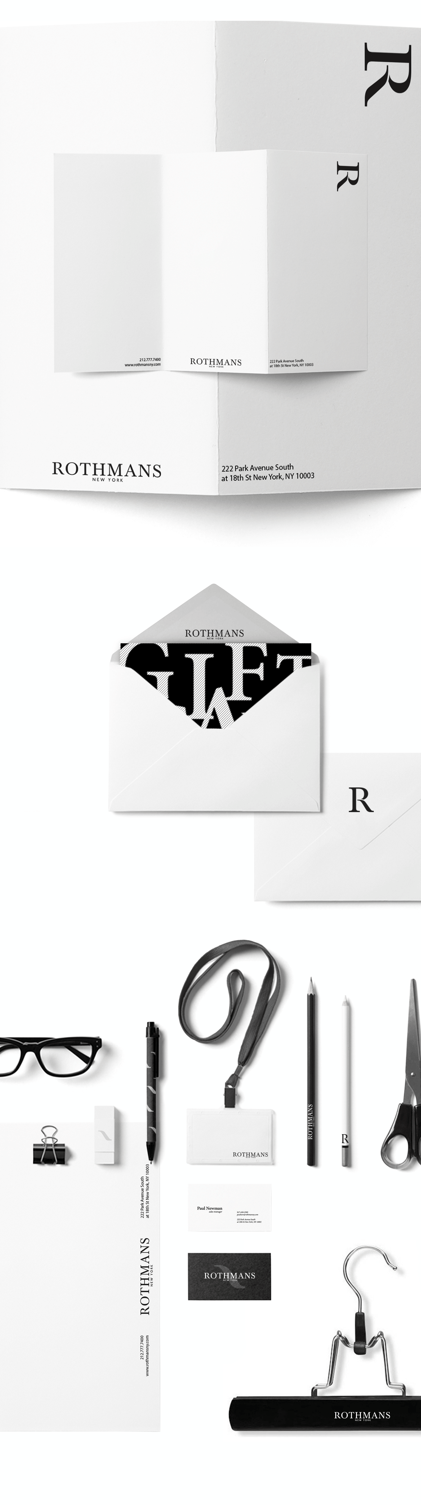 Rothmans suit black White menwear logo package Website letterhead clean brand Stationery