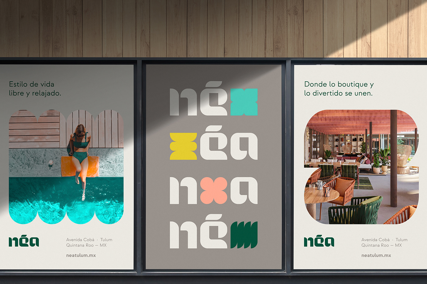 3D beach billboard digital editorial Hospitality iconography identity Stationery tulum