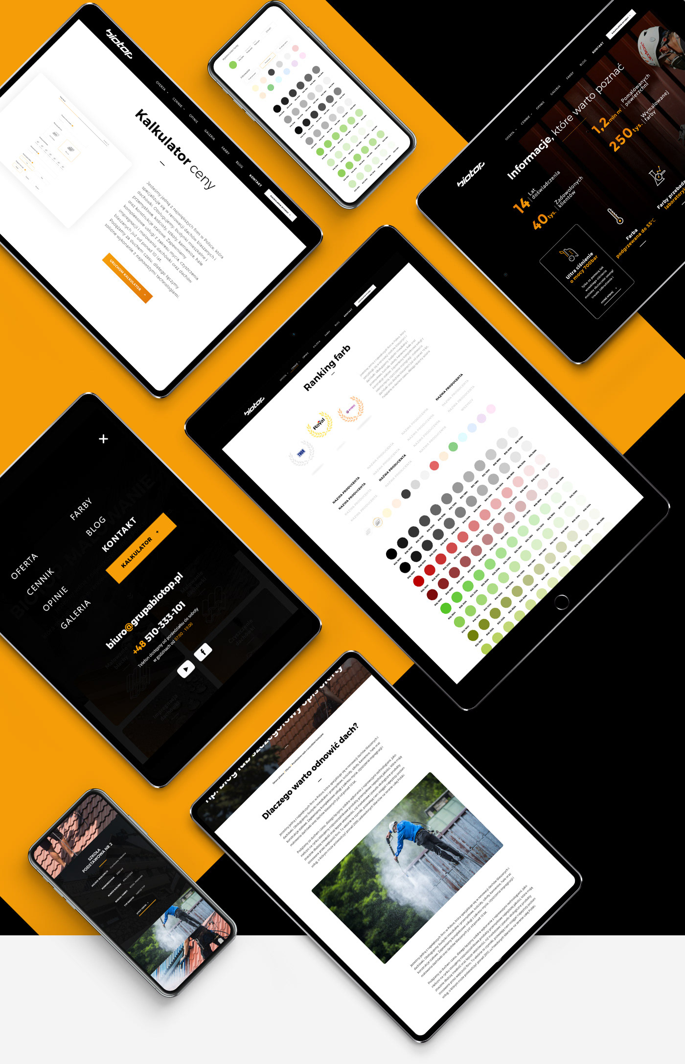 Website Webdesign UI ux roof Web mobile app
