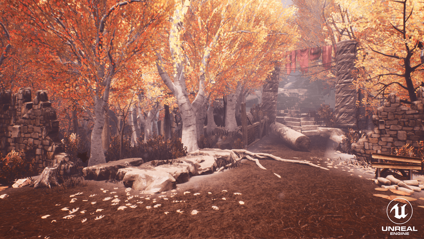 3D 3D environment exterior fantasy forest Magic   Render Unreal Engine 4 visualization