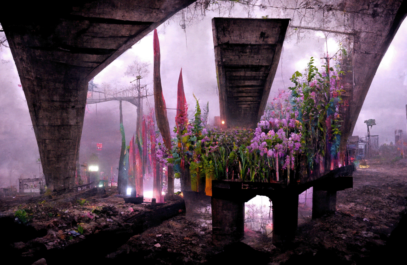 3D CGI enviornmental Film   flower industrial Landscape Nature Production visualization