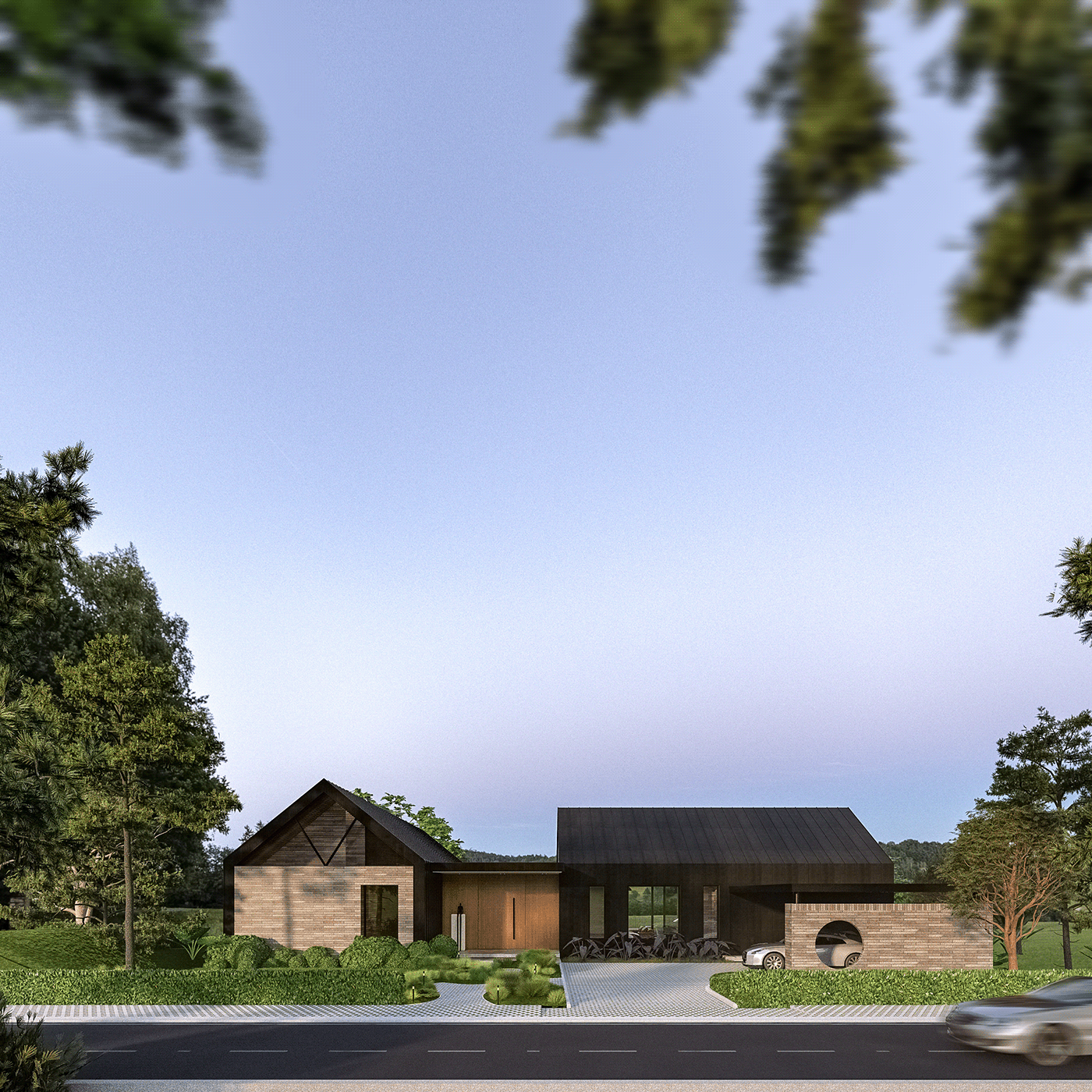 Outdoor Landscape architecture visualization 3D Render archviz interior design  CGI exterior
