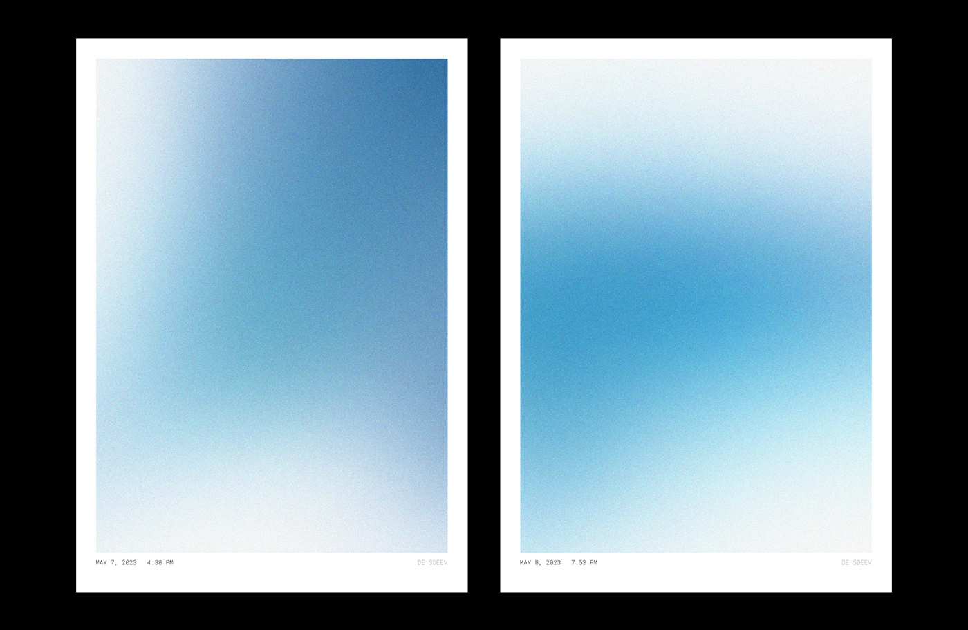 poster gradient color Poster Design minimal Shades SKY