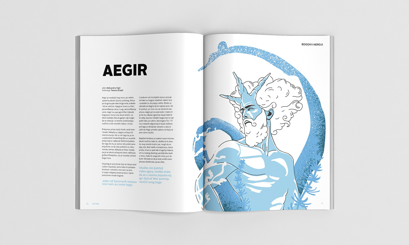 magazine editorial print ILLUSTRATION  mythology hera greek Layout InDesign Zine 