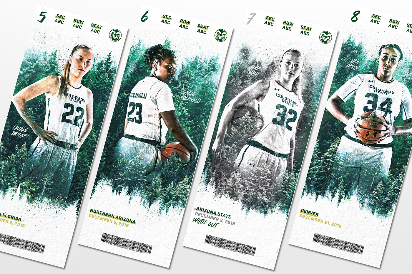 season tickets tickets basketball sports Colorado State Forests NCAA college print Under Armour