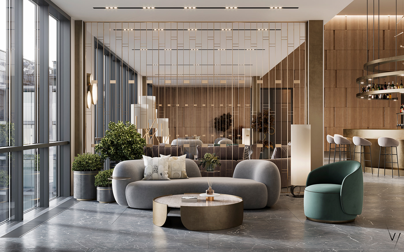 3dmax architecture CGI corona render  hotel interior design  luxury restaurant visualization vizlinestudio