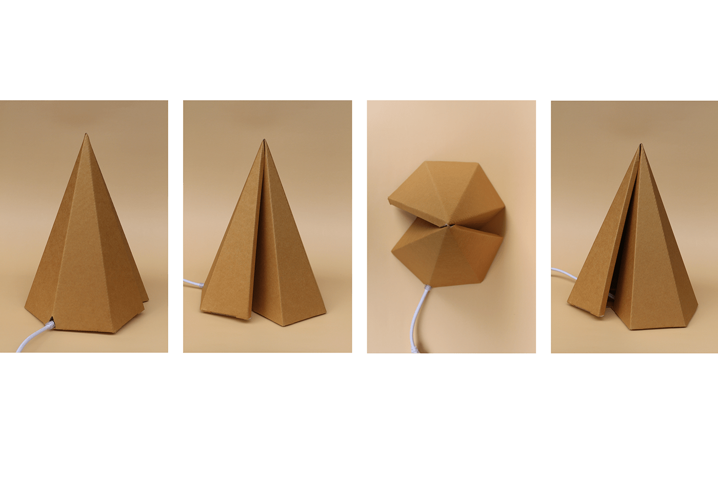 Lamp corrugated cardboard paper DIY