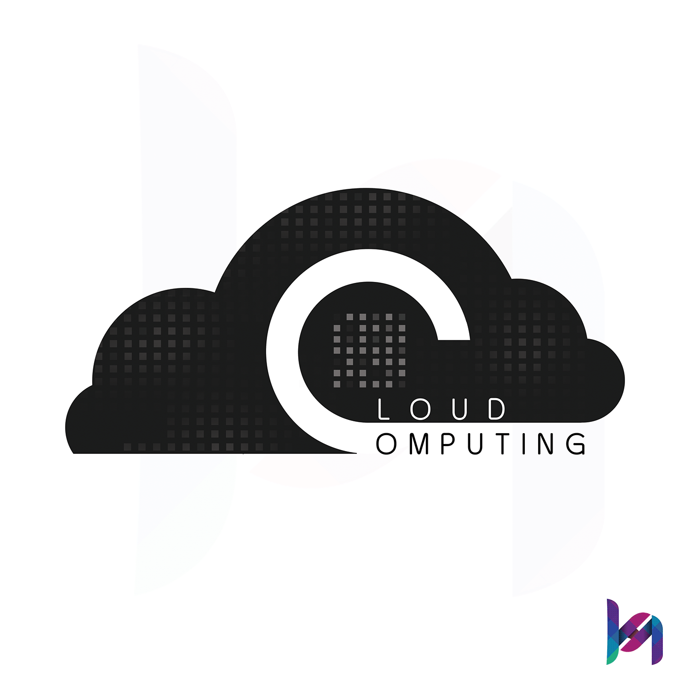 cloud cloud computing logo Logo Design ILLUSTRATION  graphic design  brand maker graphic art