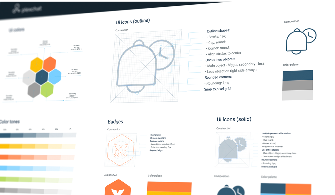 Pictogram glyph icon design  iconography guidelines icons system brand identity visual guides brandbook components digital apps UX UI Style Guide