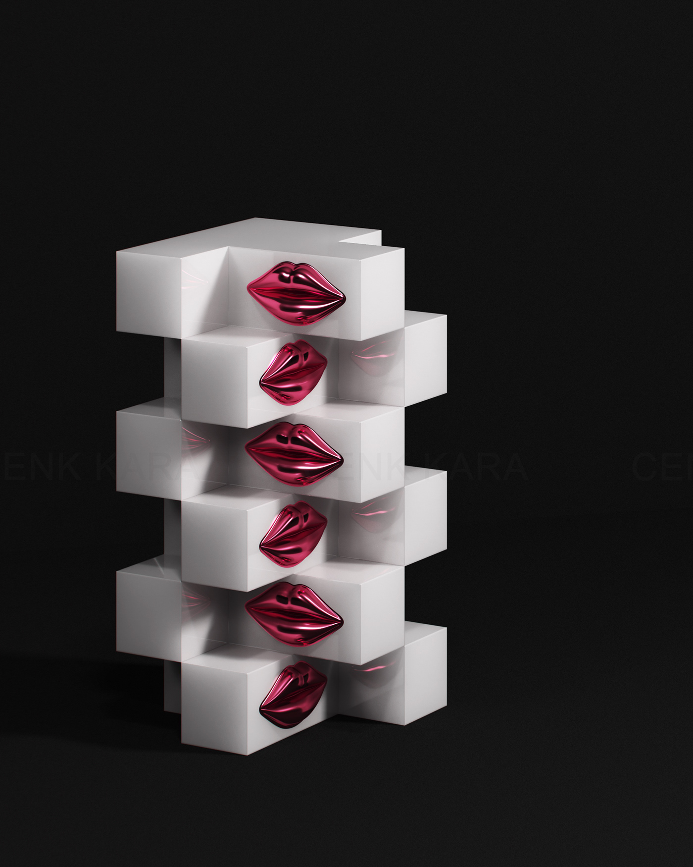 lips marmor decor sculpture popart luxury Interior object kiss sculptor