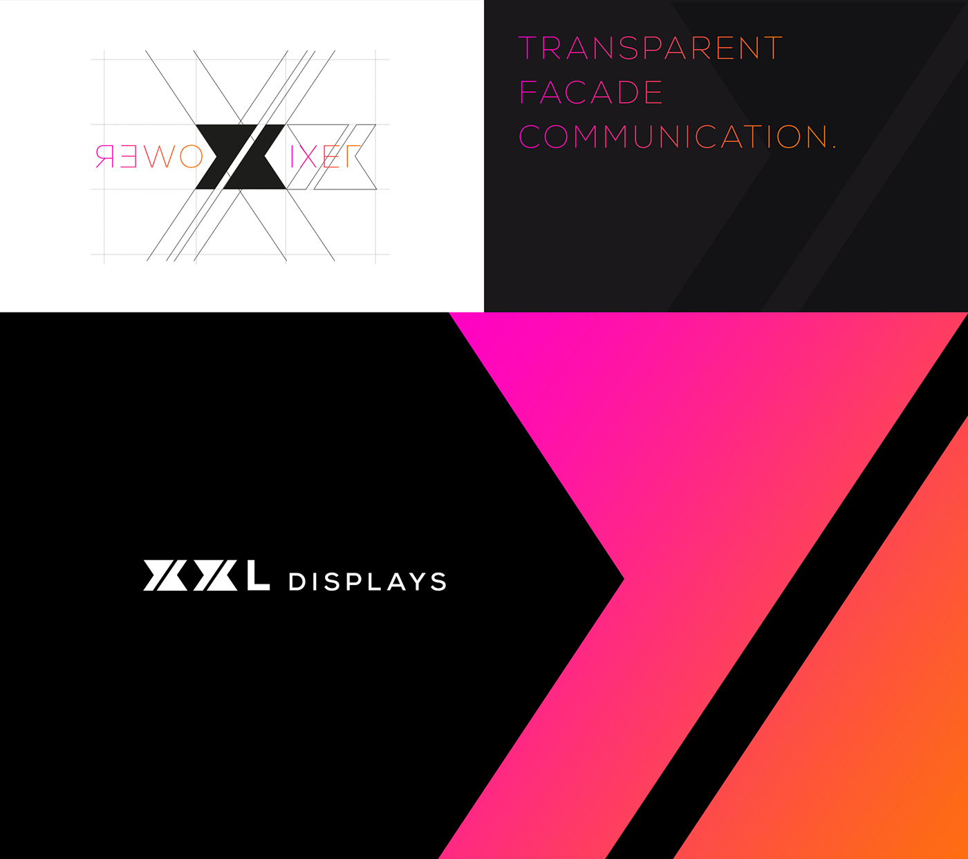 branding  Corporate Design identity pixel gradient minimal communication Display led Technology