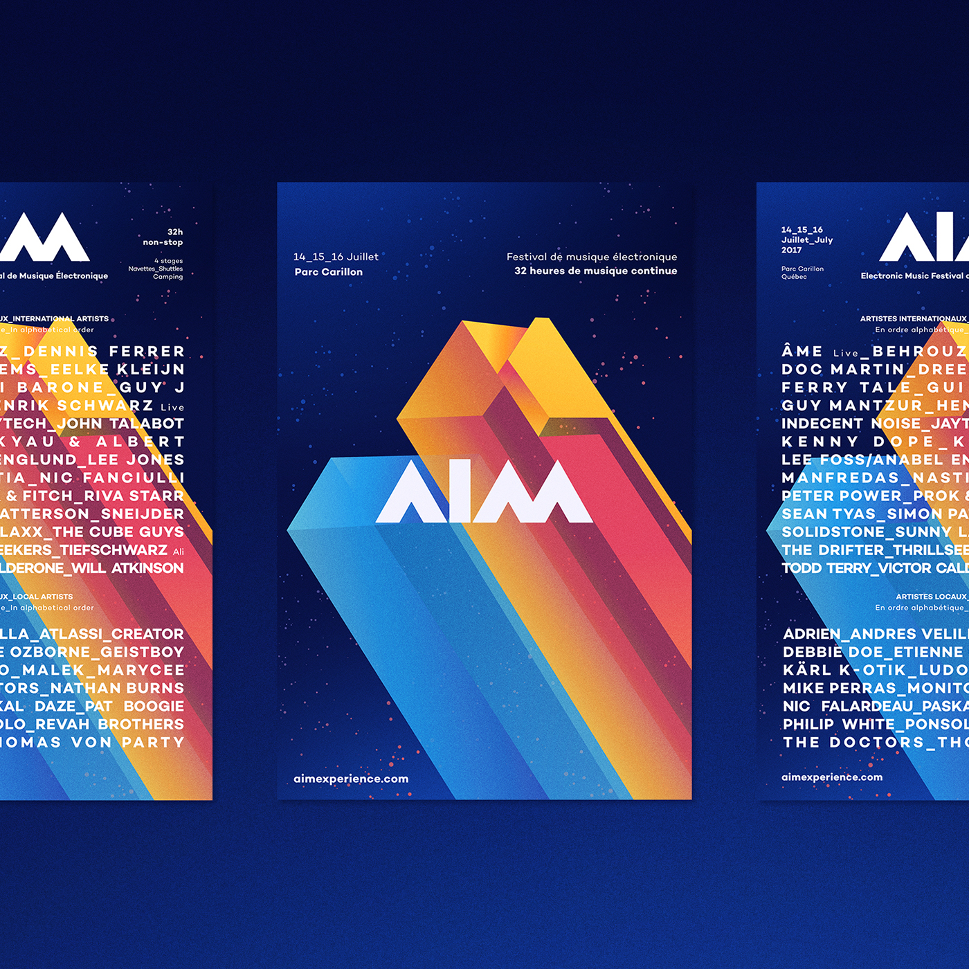 AIM festival branding  geometric Transparency poster motiondesgin ArtDirection Desgin typography  