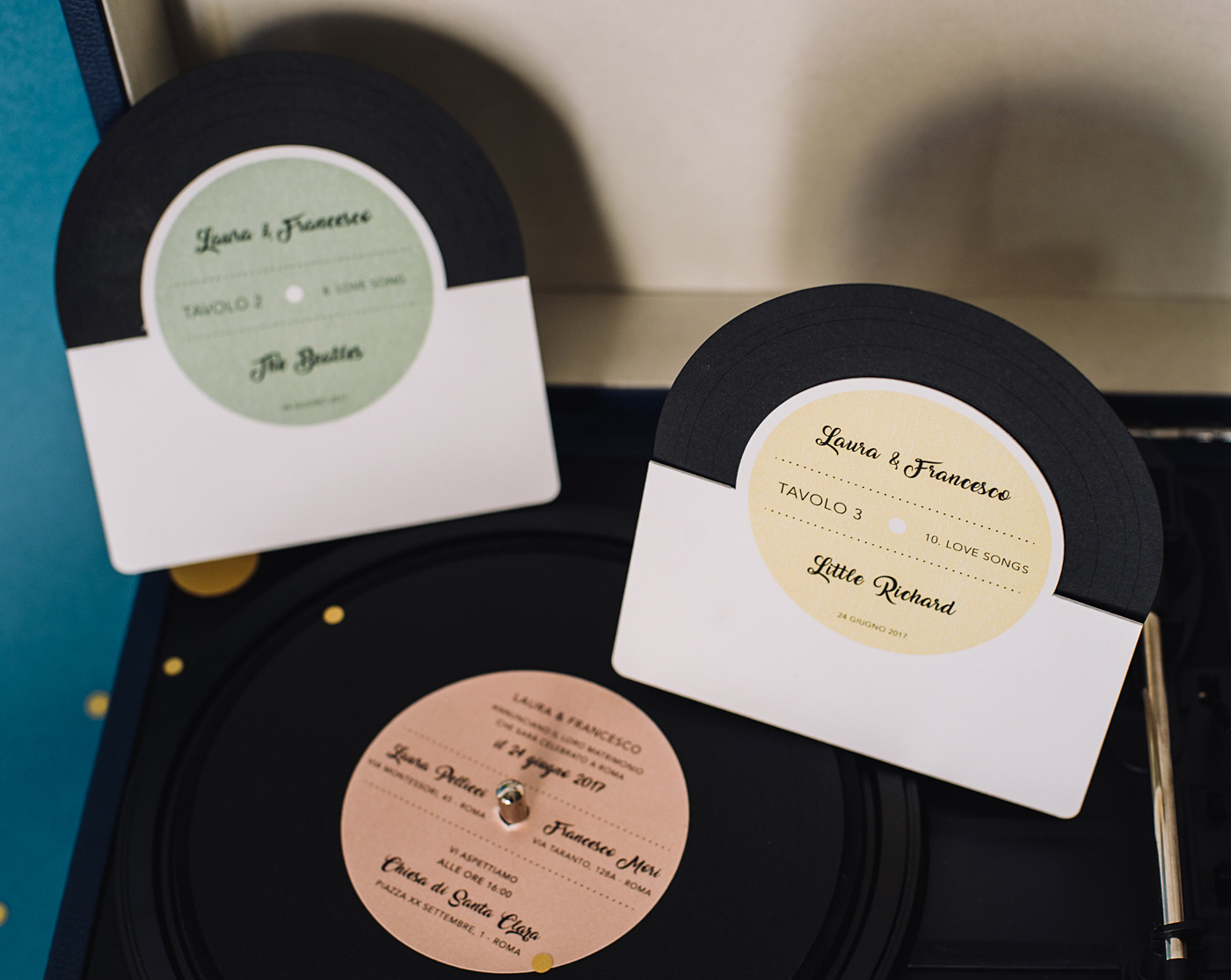 paper graphic design  print fedrigoni cut cutting vintage wedding Invitation music