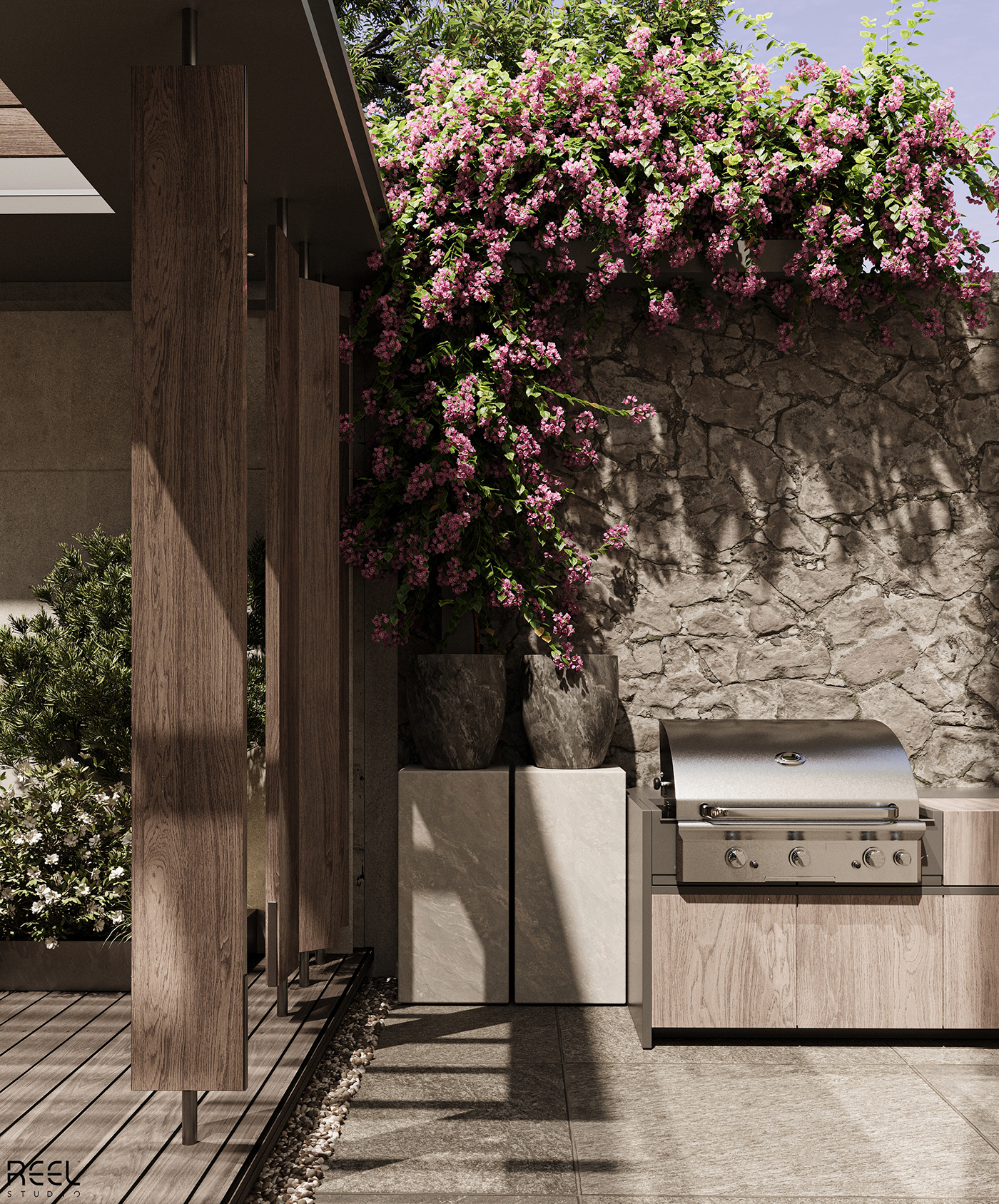 architecture Landscape design visualization archviz Outdoor garden Render 3D interior design 