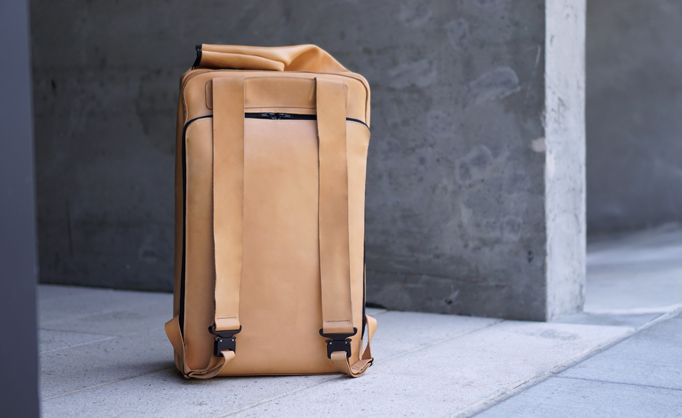 leather backpack minimal