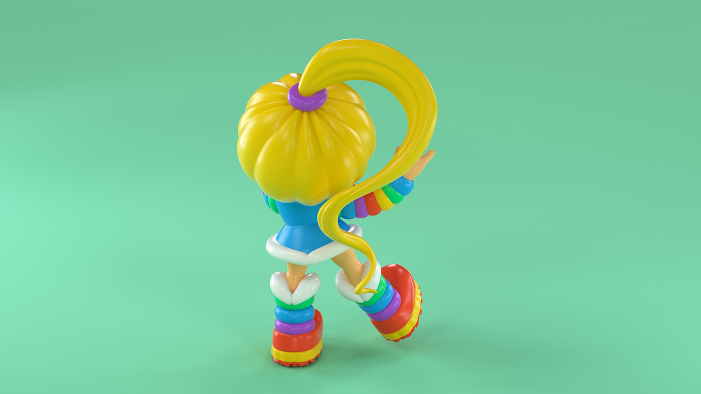 90s Toys Nostalgic Rainbow Brite 3D Letter R by Noah Camp