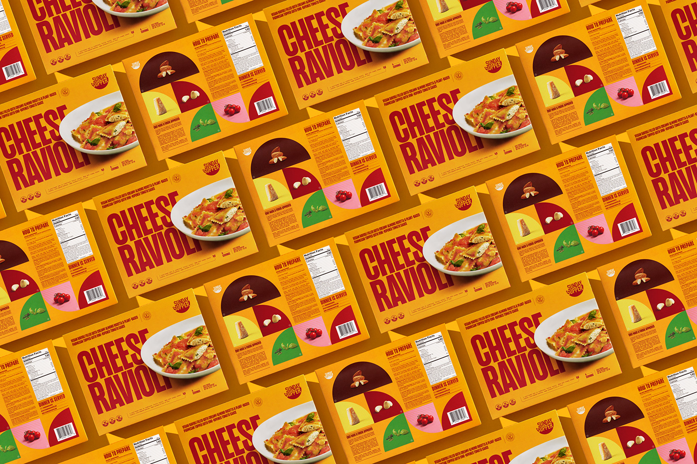 Cheese Food  healthy italian Pasta Plant-Based vegan branding  Packaging frozen