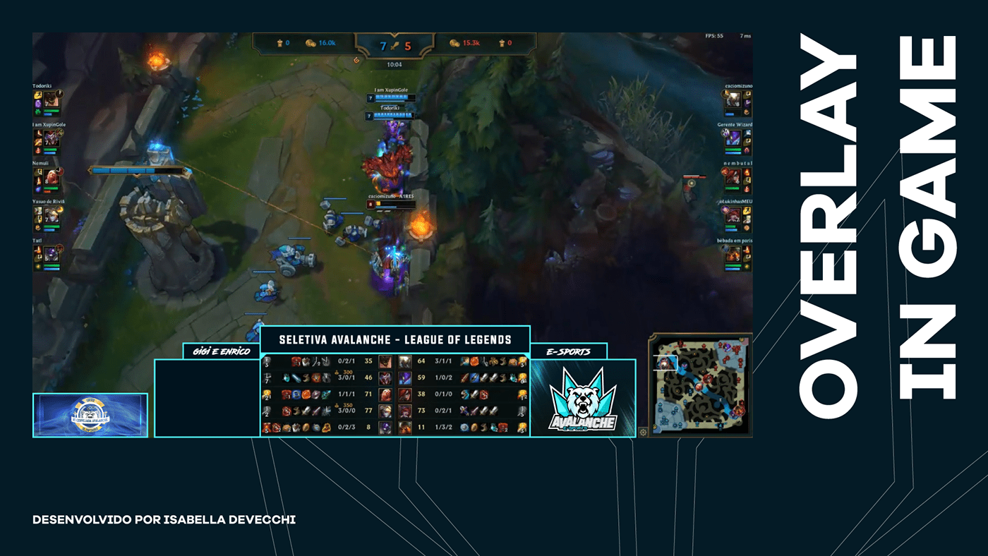 athletic E-Sport game Gaming graphic design  league of legends Overlay stream Twitch University