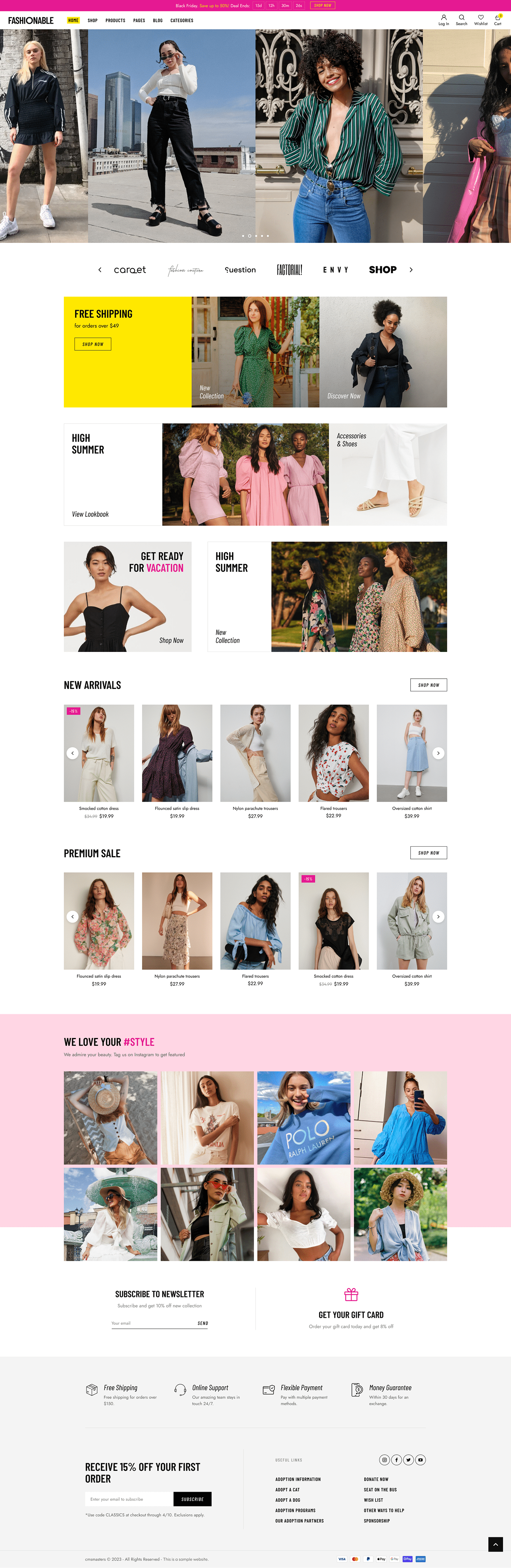 Fashionable - Clothing & Apparel WooCommerce WordPress Theme - Multibrand Store | Cmsmasters studio