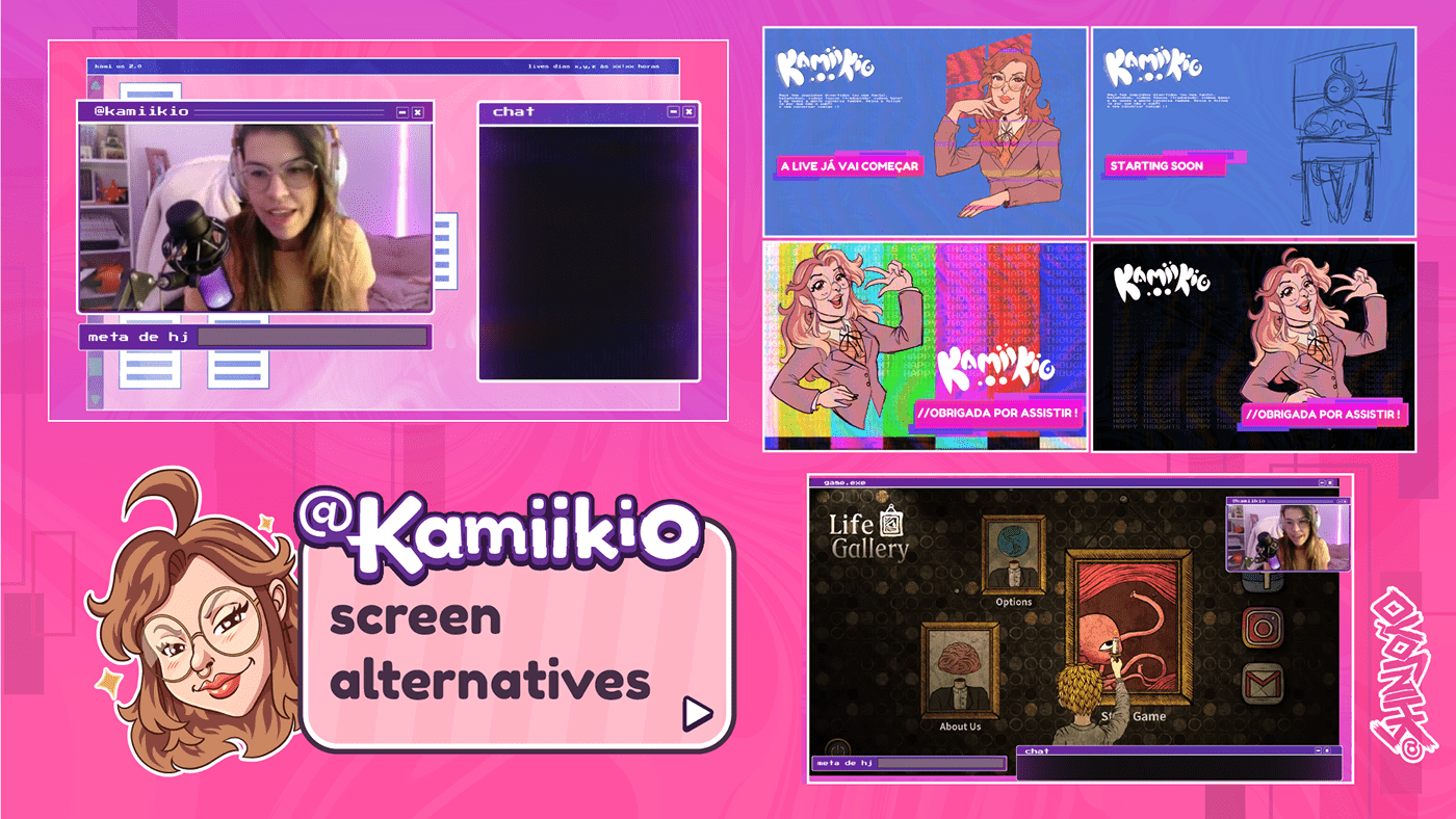 brand Character design  design Gaming ILLUSTRATION  Overlay Stream pack Streaming Twitch visual identity