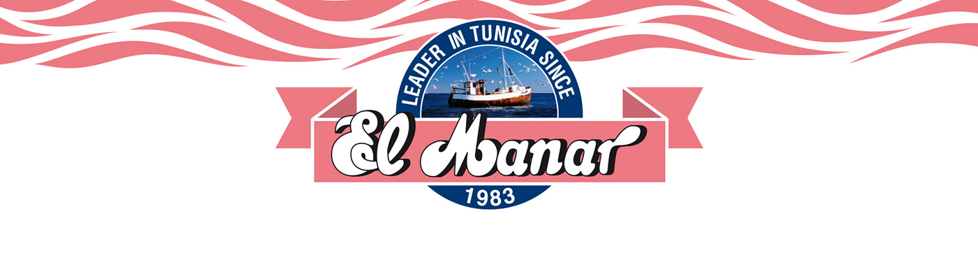 Advertising  anniversary copybased elmanar fish logo sea Thon tuna Tunisie