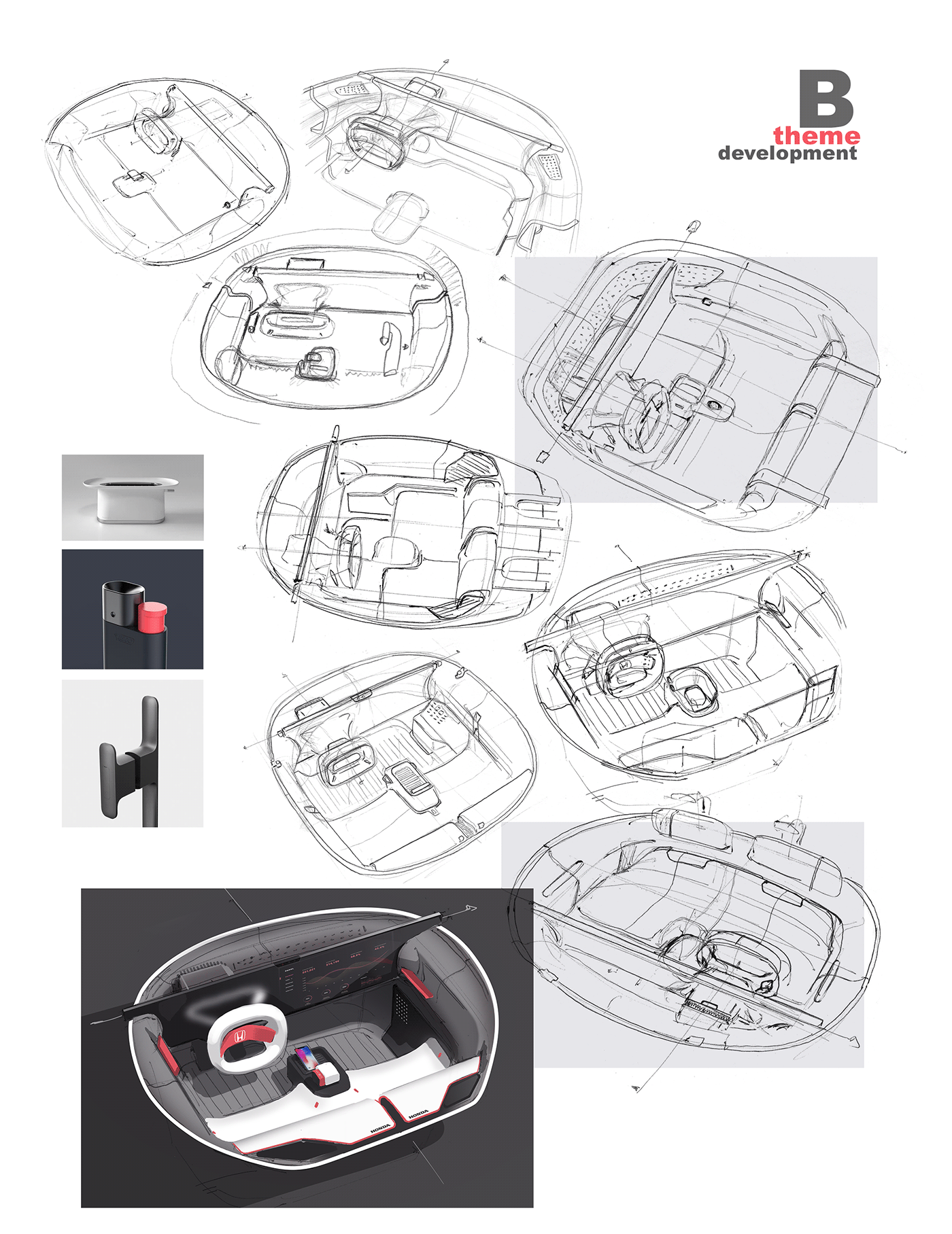 advanced cardesign carinterior Honda Interior sketch