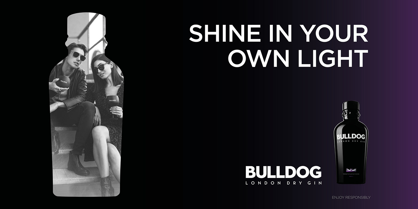 bulldog gin Campari light CGI animation  movie Film   black and white shine