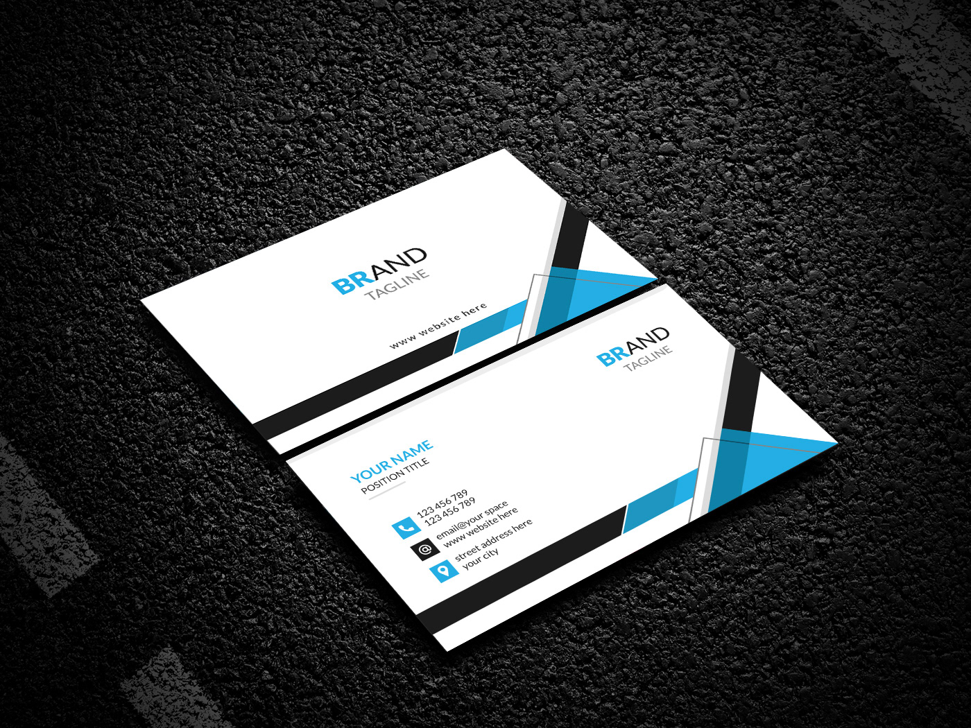 abstract brand identity business businesscard card corporate design identity modern print