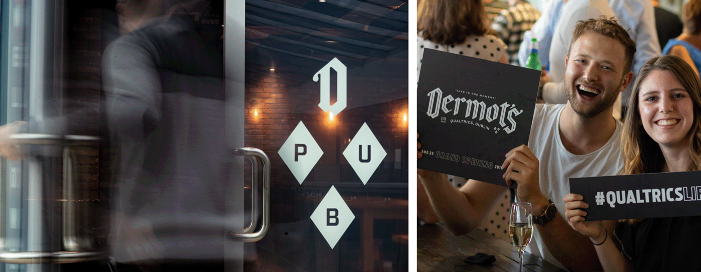 pub branding  dublin beer bar qualtrics design Europe Ireland typography  