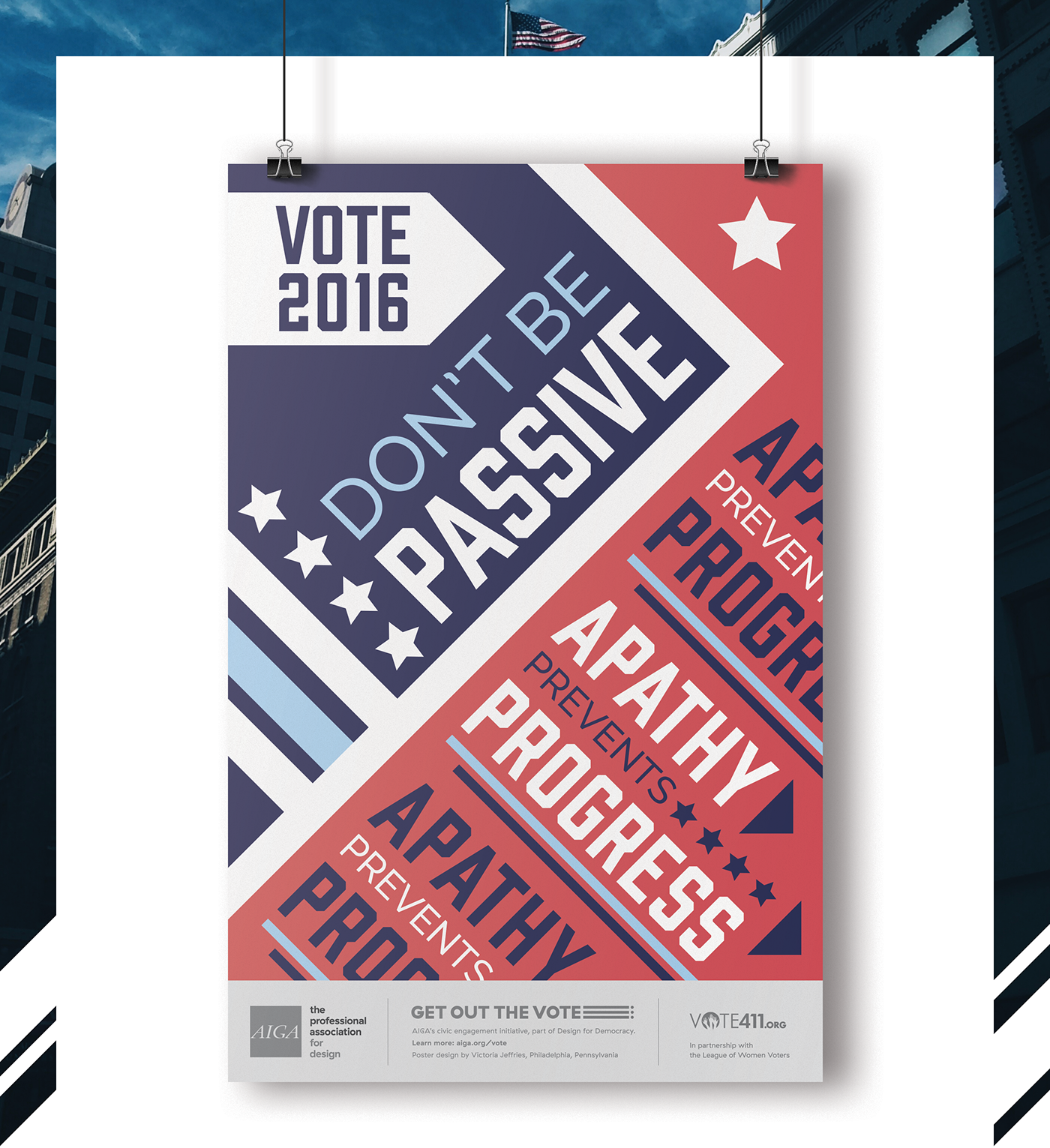 Poster Design aiga AIGA Philadelphia Get out the vote