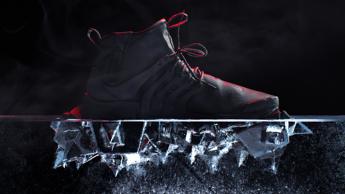 shoe footwear 3D Render effects simulation design motion
