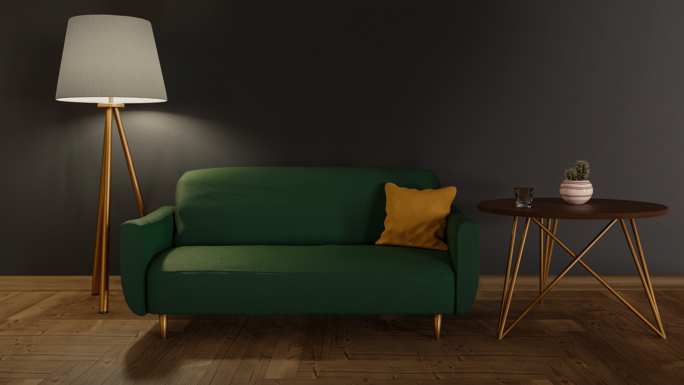 3D 3d modeling 3dvisualization blender Interior interior design  room sofa